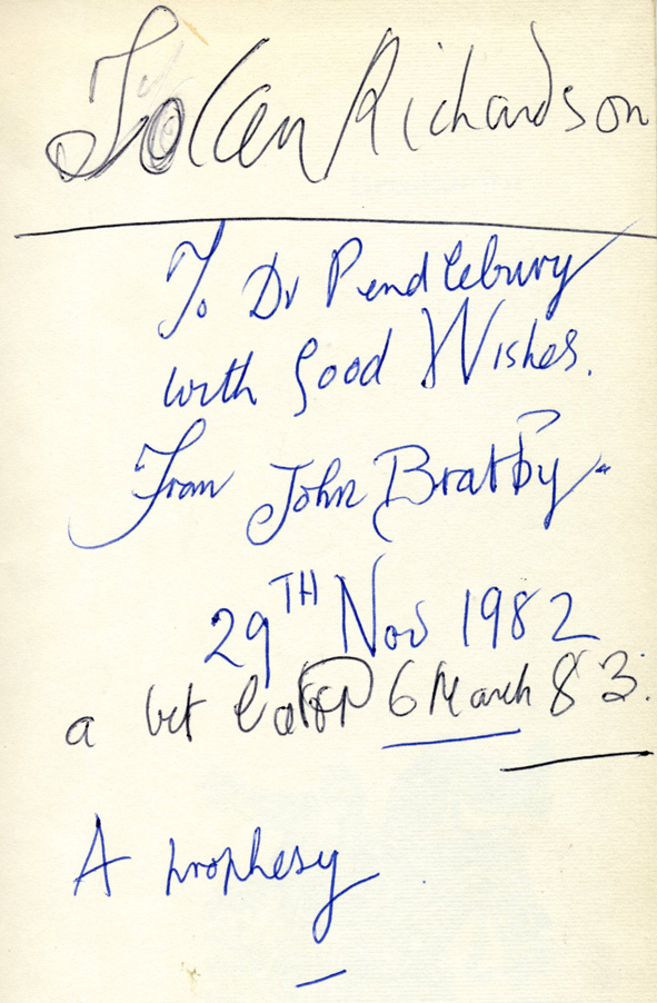 John Bratby book signing