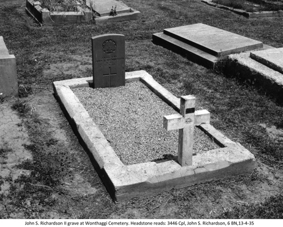 John S. Richardson, Wonthaggi grave